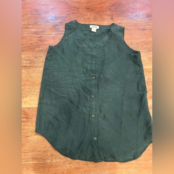 Vintage Sostanza 100% Silk women’s‎ green top size small - Picture 1 of 4